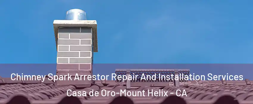  Chimney Spark Arrestor Repair And Installation Services Casa de Oro-Mount Helix - CA