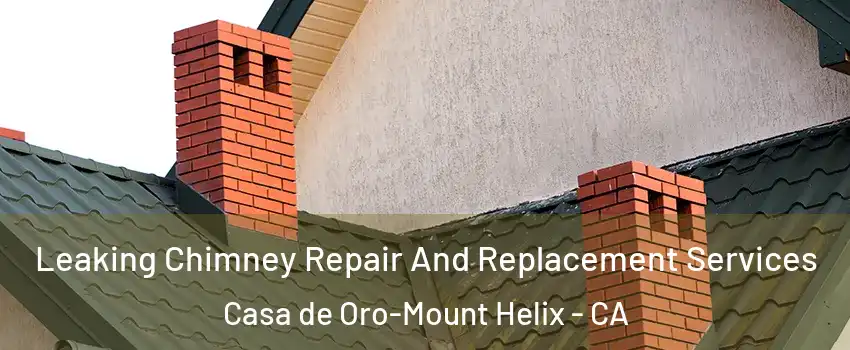  Leaking Chimney Repair And Replacement Services Casa de Oro-Mount Helix - CA